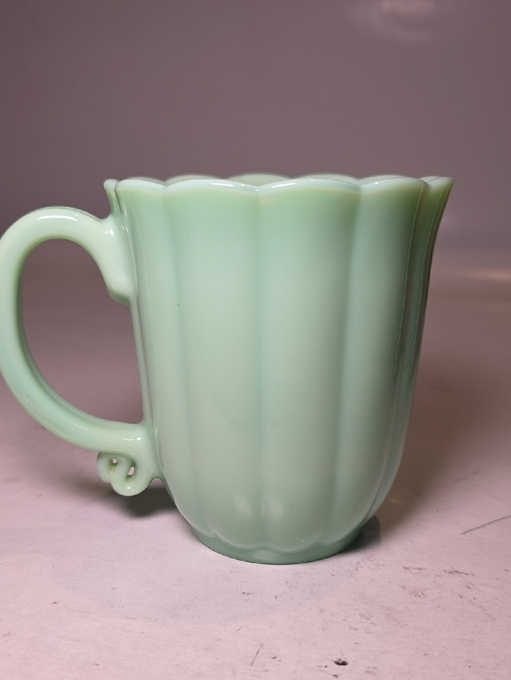 The Pioneer Woman Mint Green Scalloped Ceramic Mug Vintage
